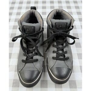 Converse All Star High Top Mens 11 Gray Black Canvas Sneakers